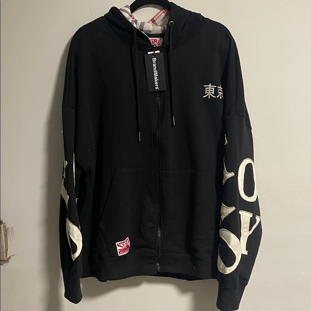 Black Men's Zip Up Sweater